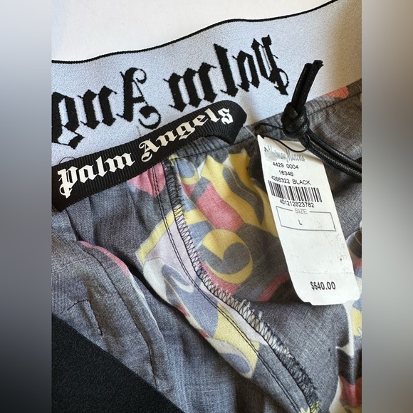 Palm Angels 3D Logo Print Straight-Leg Pajama Pants *NEW* - Picture 4 of 8